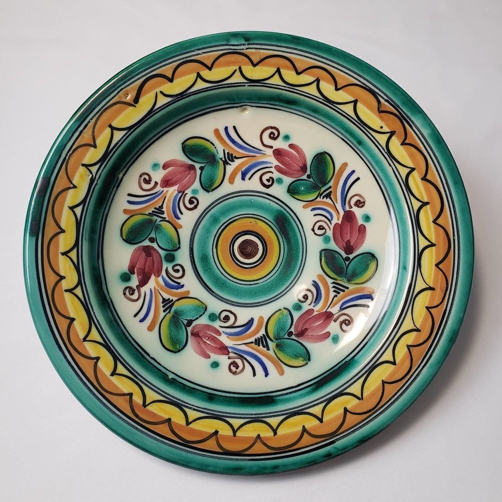 Toledo Spain Colorful Hand Painted Spanish Decorative Ceramic Plate